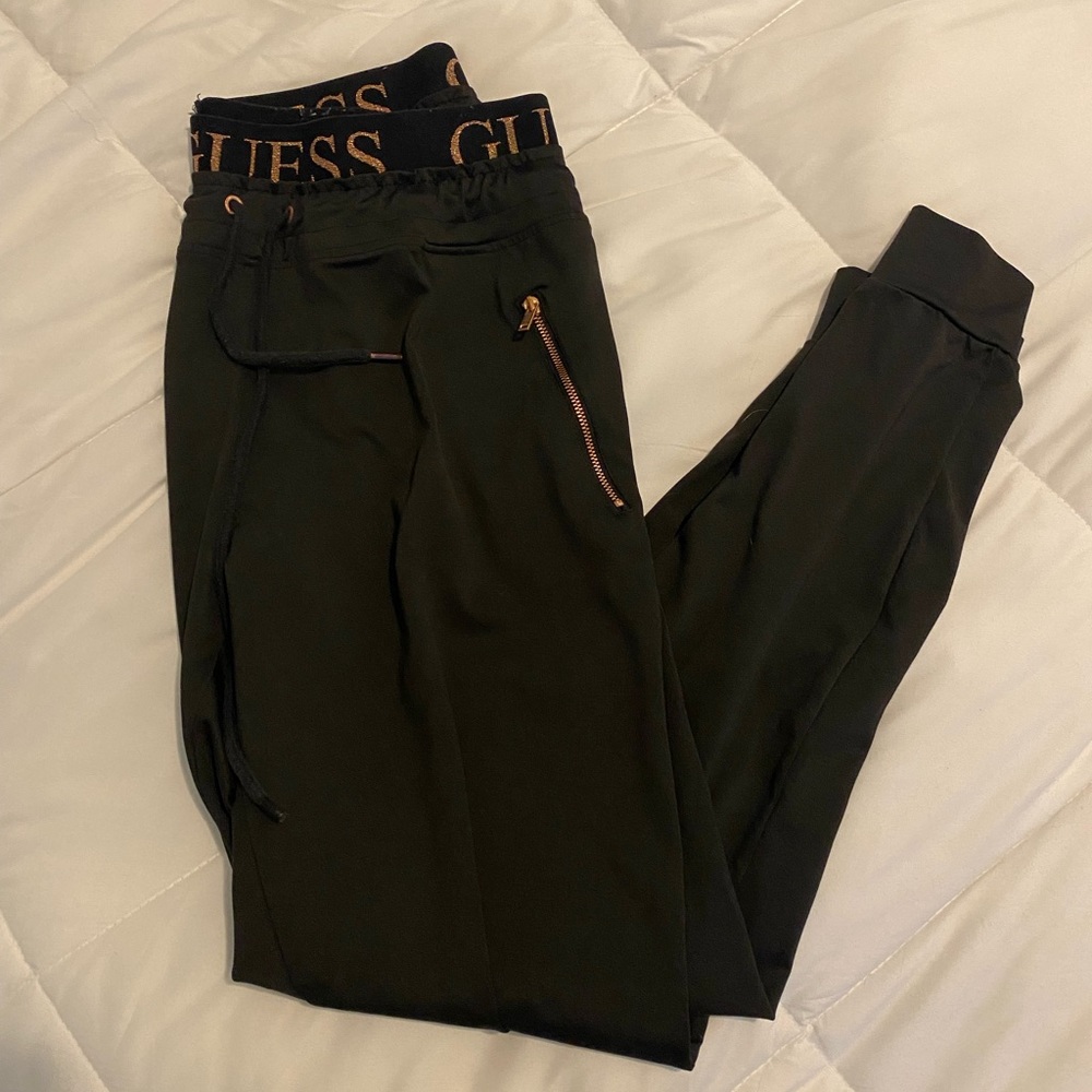 Black Guess joggers. Size medium